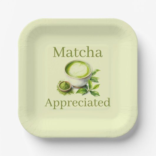 Assiette en papier matcha (Recto)