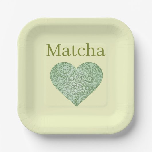 Assiette en papier matcha (Recto)