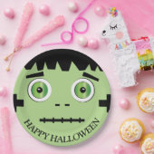 Assiette en papier Monstre d'Halloween (Fête)