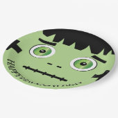 Assiette en papier Monstre d'Halloween (Angle)