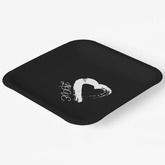 Assiette en papier Moon Heart (Angulaire)