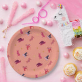 Assiette en papier motif chat (Fête)