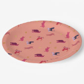 Assiette en papier motif chat (Angle)