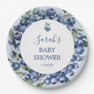 Assiette en papier myrtille