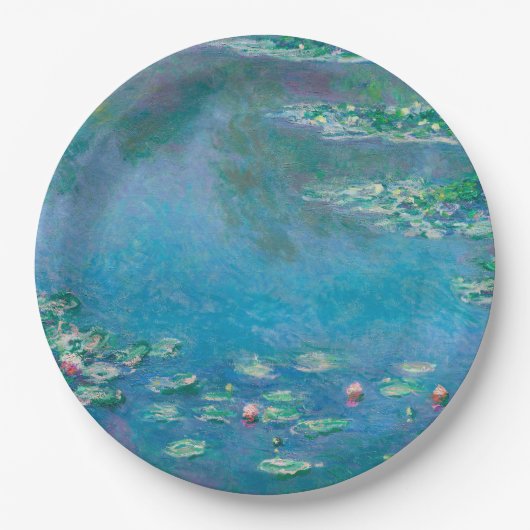ASSIETTE EN PAPIER: "NÉNUPHARS" PAR MONET (Devant)
