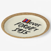 Assiette en papier Never Forget 1915 (Angle)