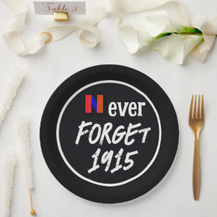 Assiette en papier Never Forget 1915