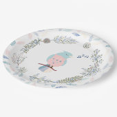 ASSIETTE EN PAPIER: OISEAU CHANTEUR (Angle)