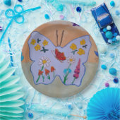 Assiette en papier Papillon rêvant (Fête)