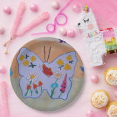 Assiette en papier Papillon rêvant (Fête)