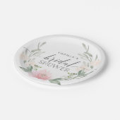 Assiette en papier Pastel Blush pour Baby Shower (Angle)