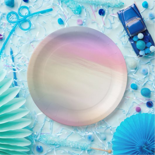 Assiette en papier Pastels Brossés (Fête)