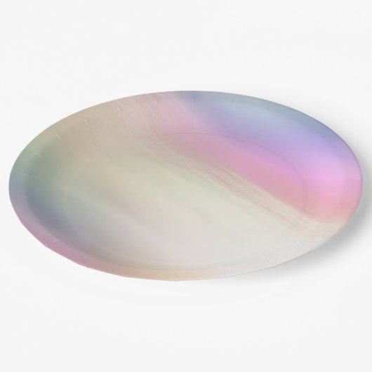 Assiette en papier Pastels Brossés (Angle)