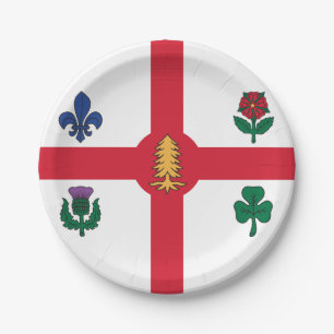 Assiette en papier patriotique avec drapeau de Mon