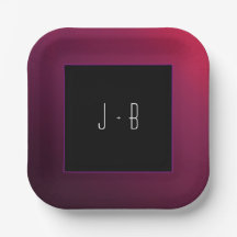 Assiette en papier personnalisable Berry Minimalis