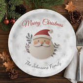 Assiette en papier personnalisée de Noël avec le P