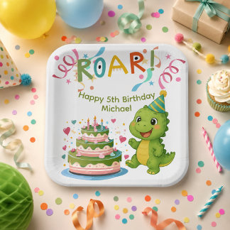 Assiette en papier personnalisée pour un anniversa