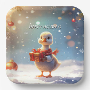 Assiette en papier Petite Canard Vacances