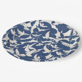 ASSIETTE EN PAPIER: PIGEONS EN BLANC + BLEU : 1928 (Angle)