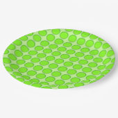 Assiette en papier - Points verts (Angle)