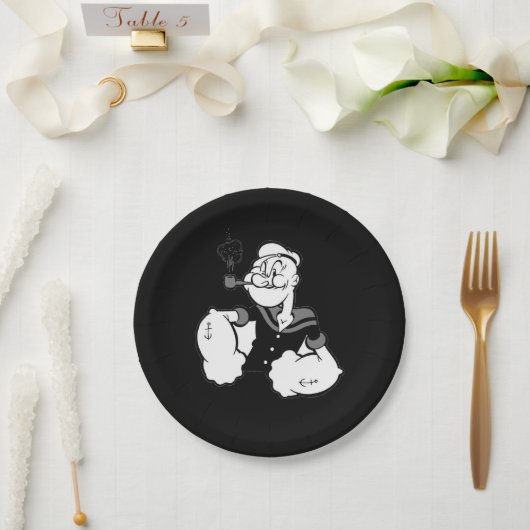 Assiette en papier Popeye (Mariage)
