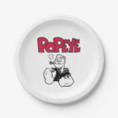 Assiette en papier Popeye (Devant)