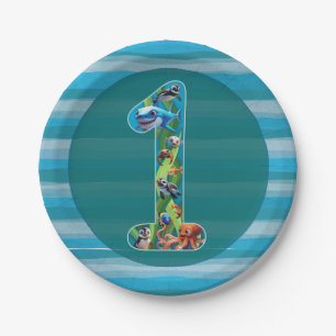 Assiette en papier pour 1er anniversaire