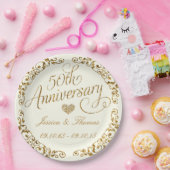 Assiette en papier pour 50e anniversaire de mariag (Fête)