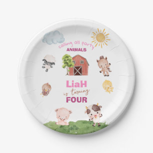 Assiette en papier pour animaux de ferme, tous âge