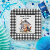 Assiette en papier pour anniversaire de style ferm (Fête)