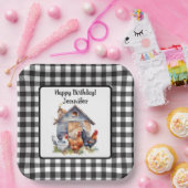 Assiette en papier pour anniversaire de style ferm (Fête)