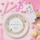 assiette en papier pour baby shower élégante prair (Fête)