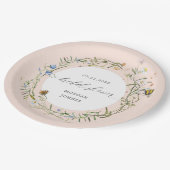 assiette en papier pour baby shower élégante prair (Angle)