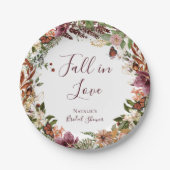 Assiette en papier pour Baby Shower Floral d'Autom (Devant)