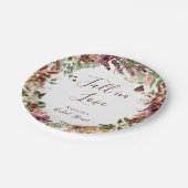 Assiette en papier pour Baby Shower Floral d'Autom (Angle)