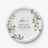 Assiette en papier pour Baby Shower sur le thème d (Devant)