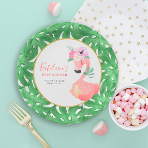 Assiette en papier pour baby shower sur le thème d