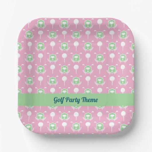 Assiette en papier pour célébration de golf (Recto)