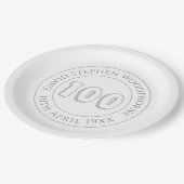 Assiette en papier pour célébration du 100e annive (Angle)