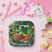 Assiette en papier pour dîner de la Saint-Patrick (Fête)