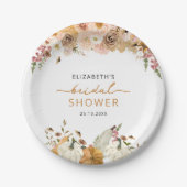 Assiette en papier pour douche de mariée automne c (Devant)