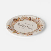 Assiette en papier pour douche de mariée d'automne (Angle)