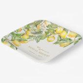 Assiette en papier pour douche de mariée florale i (Angulaire)