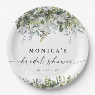 Assiette en papier pour douche de mariée Herbal Gr