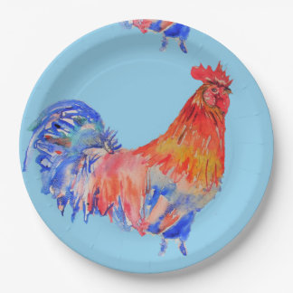 Assiette en papier pour fête d'anniversaire à aqua