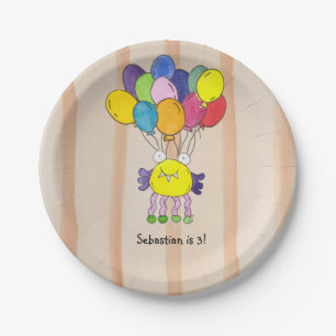 Assiette en papier pour fête d'anniversaire avec b