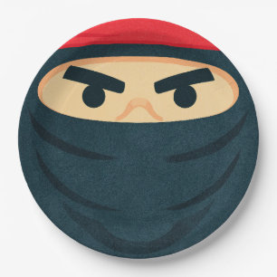 Assiette en papier pour fête d'anniversaire Ninja