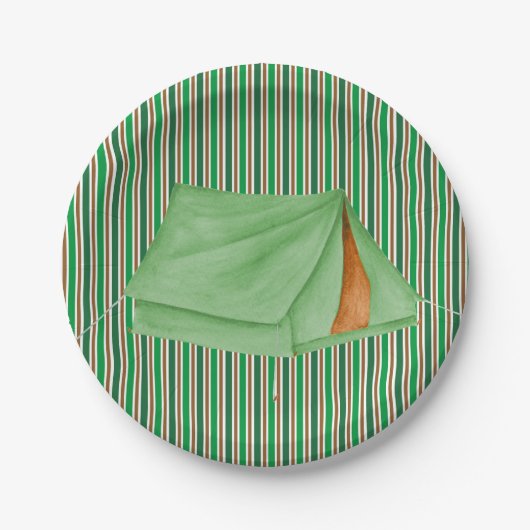 Assiette en papier pour fête de camping (Devant)