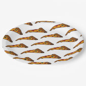 Assiette en papier pour fête de pizza (Angle)