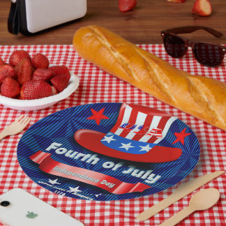Assiette en papier pour fête du 4 juillet